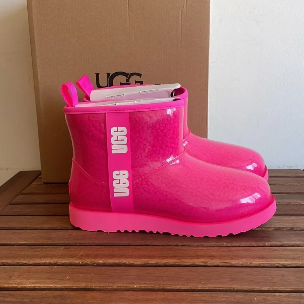 UGG Kids' Classic Clear Mini II Rock Rose USA Big Kid 6/UK 5/EU 38